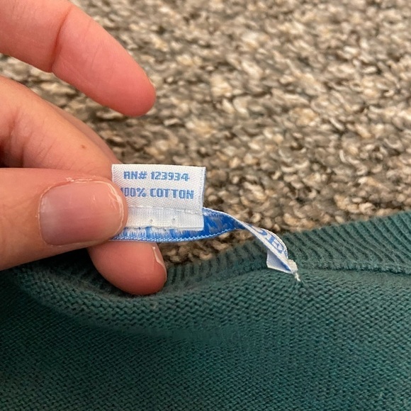 SOUTHERN TIDE • Men’s Cotton Green V Neck Pullover Sweater Size Medium - Picture 6 of 6